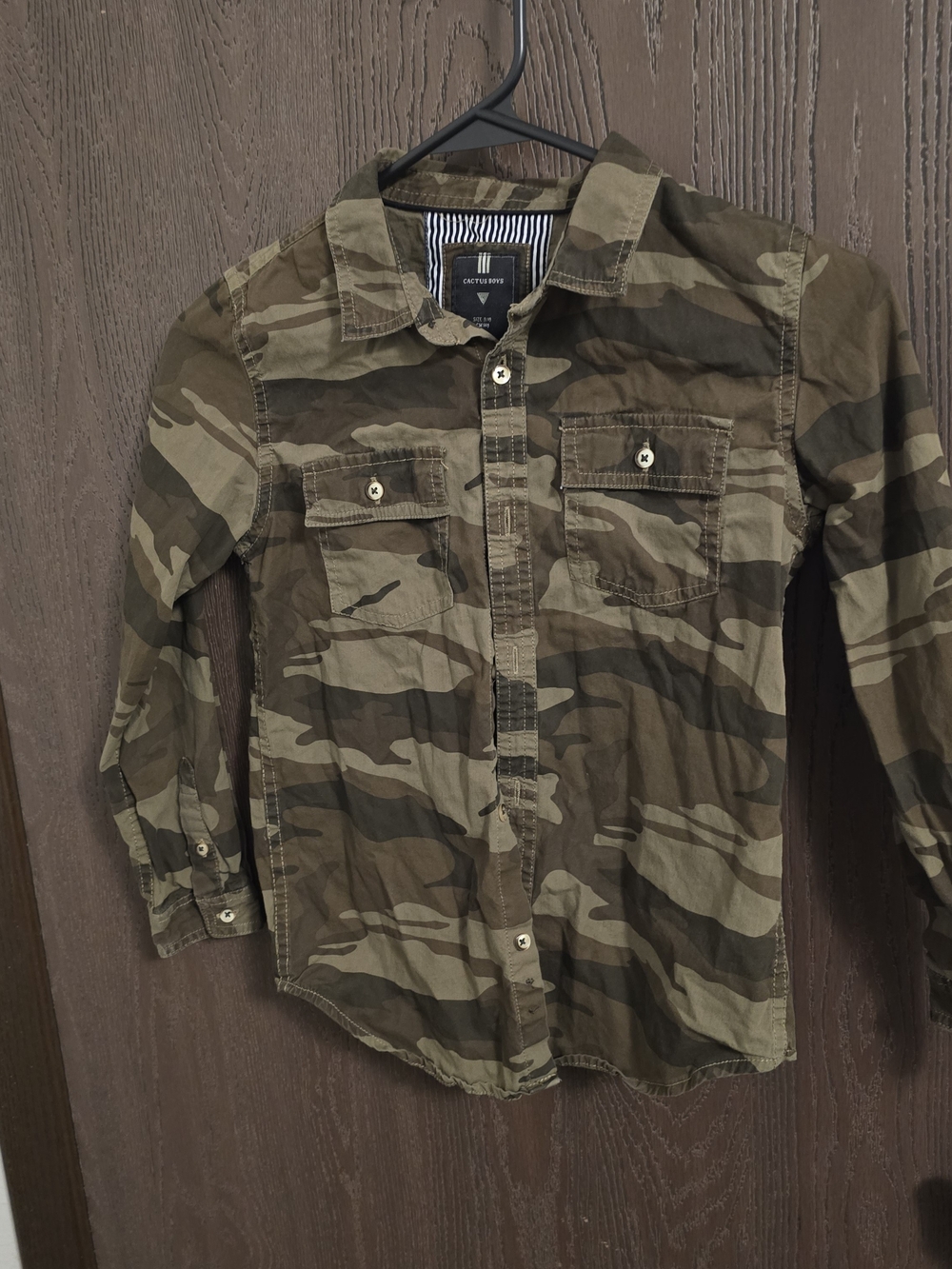 Cactus‎ Boys Green/Brown Camouflage Shirt